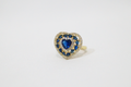 Anillo corazón azul