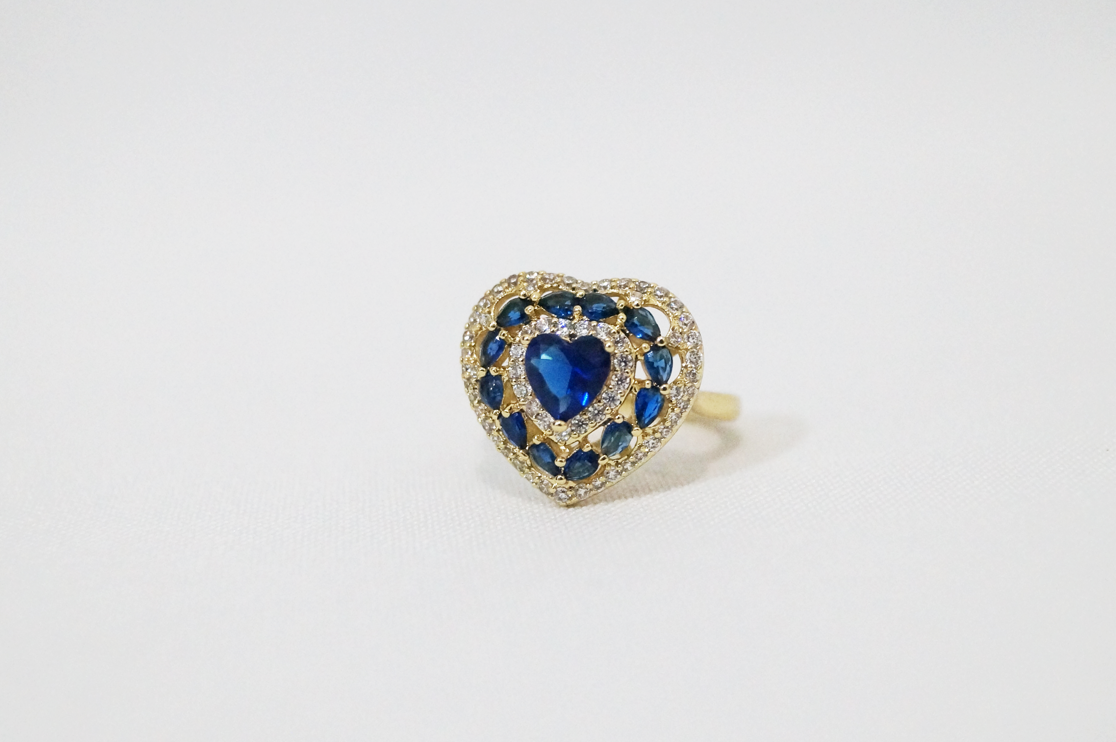Anillo corazón azul