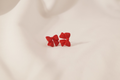 Aretes de Moñito Rojo