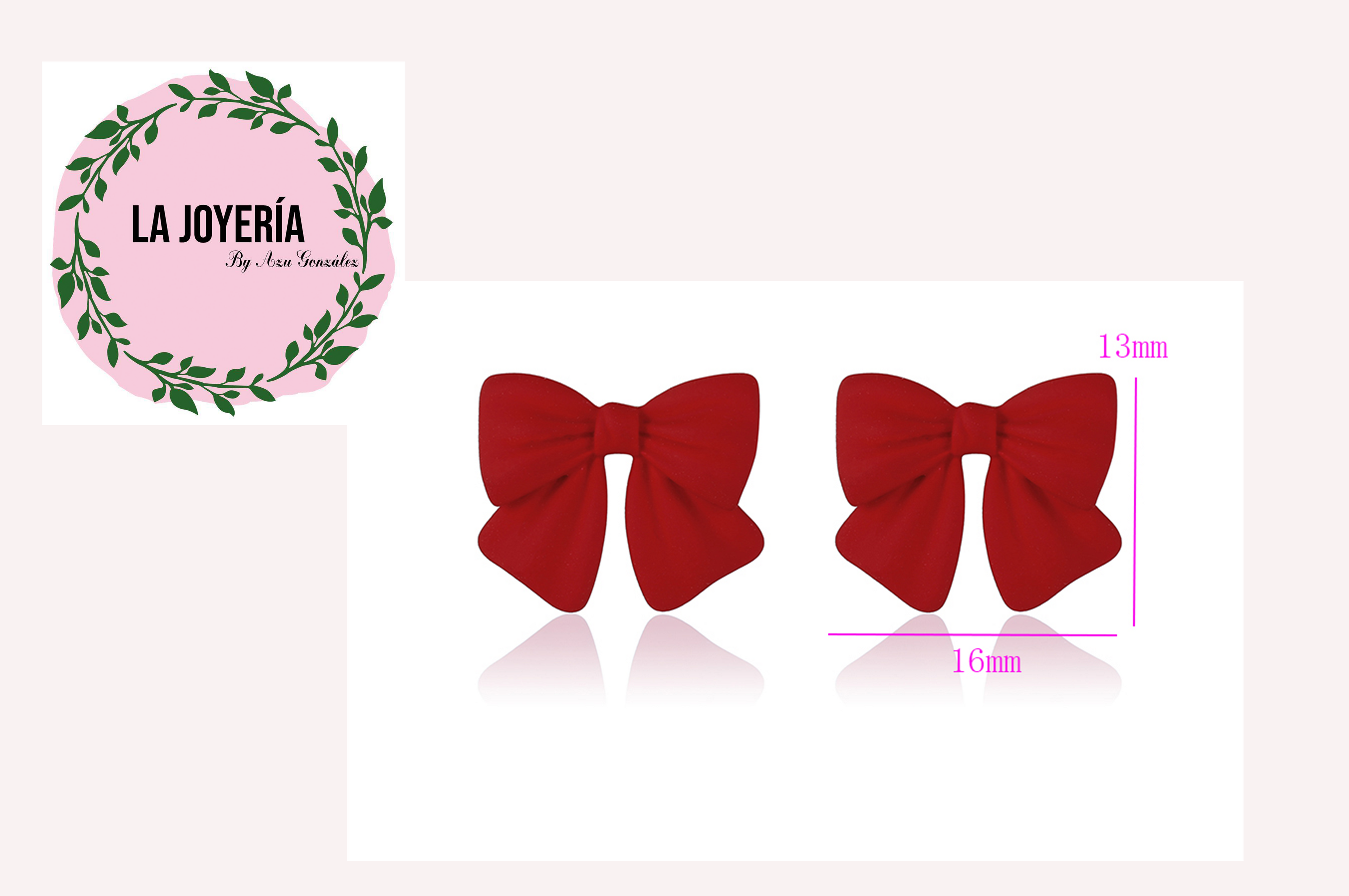 Aretes de Moñito Rojo