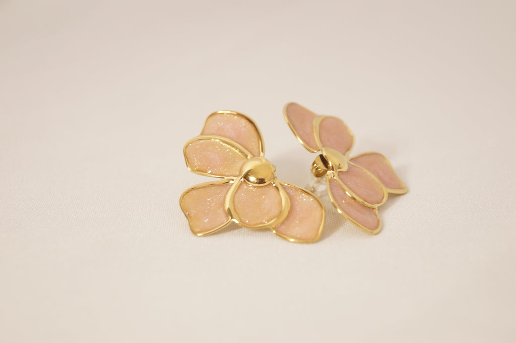 Aretes Flor Rosa