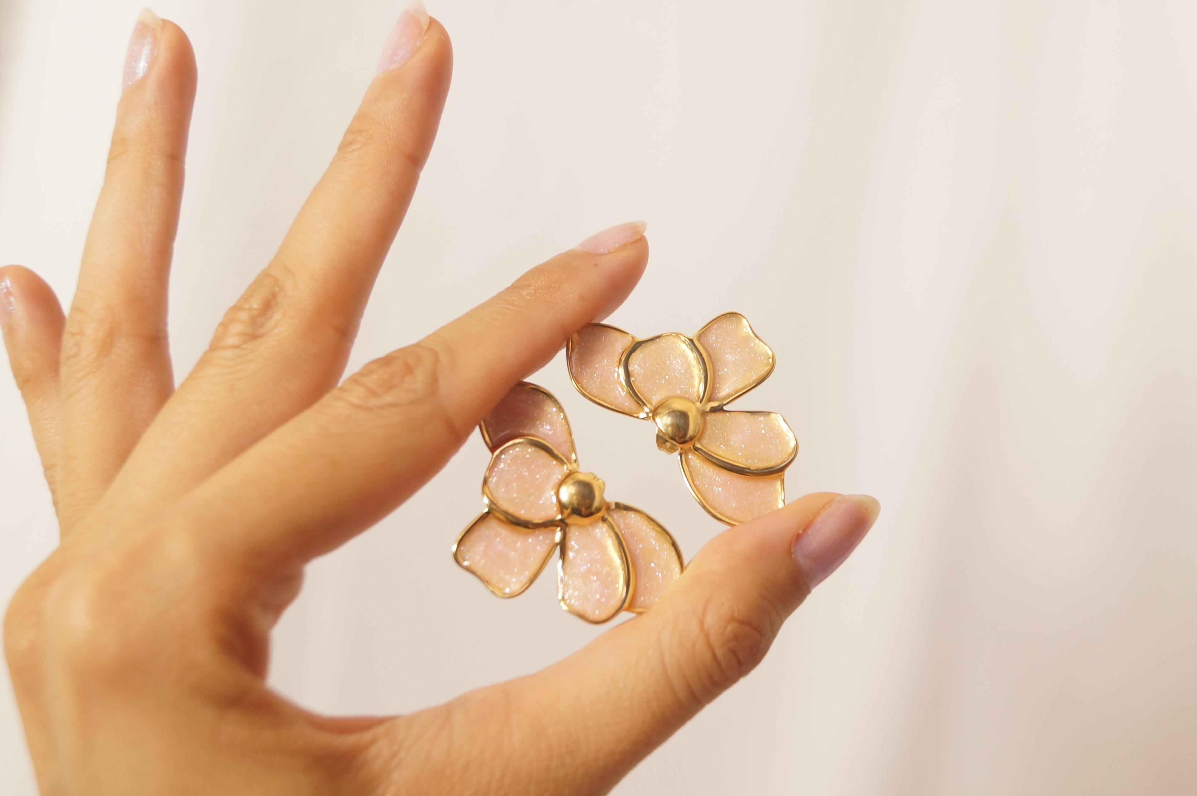 Aretes Flor Rosa