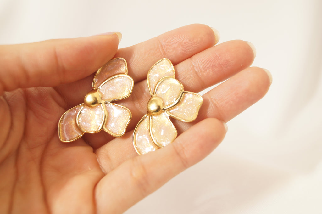 Aretes Flor Rosa