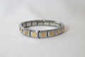Pulsera bicolor con de talles de moda corazón